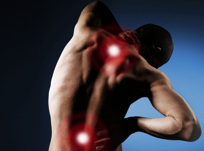 Rückenschmerzen aufgrund einer spinalen Osteochondrose